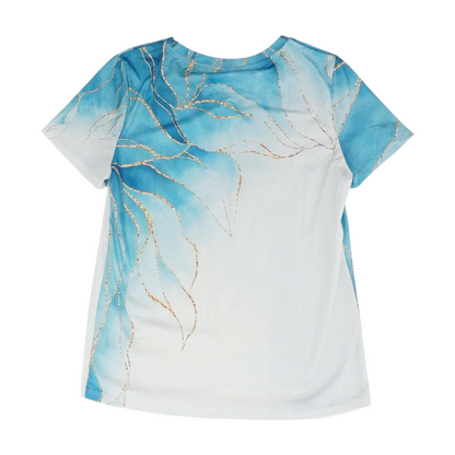 Blue Abstract Blouse