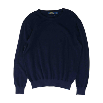 Navy Solid Pullover Sweater