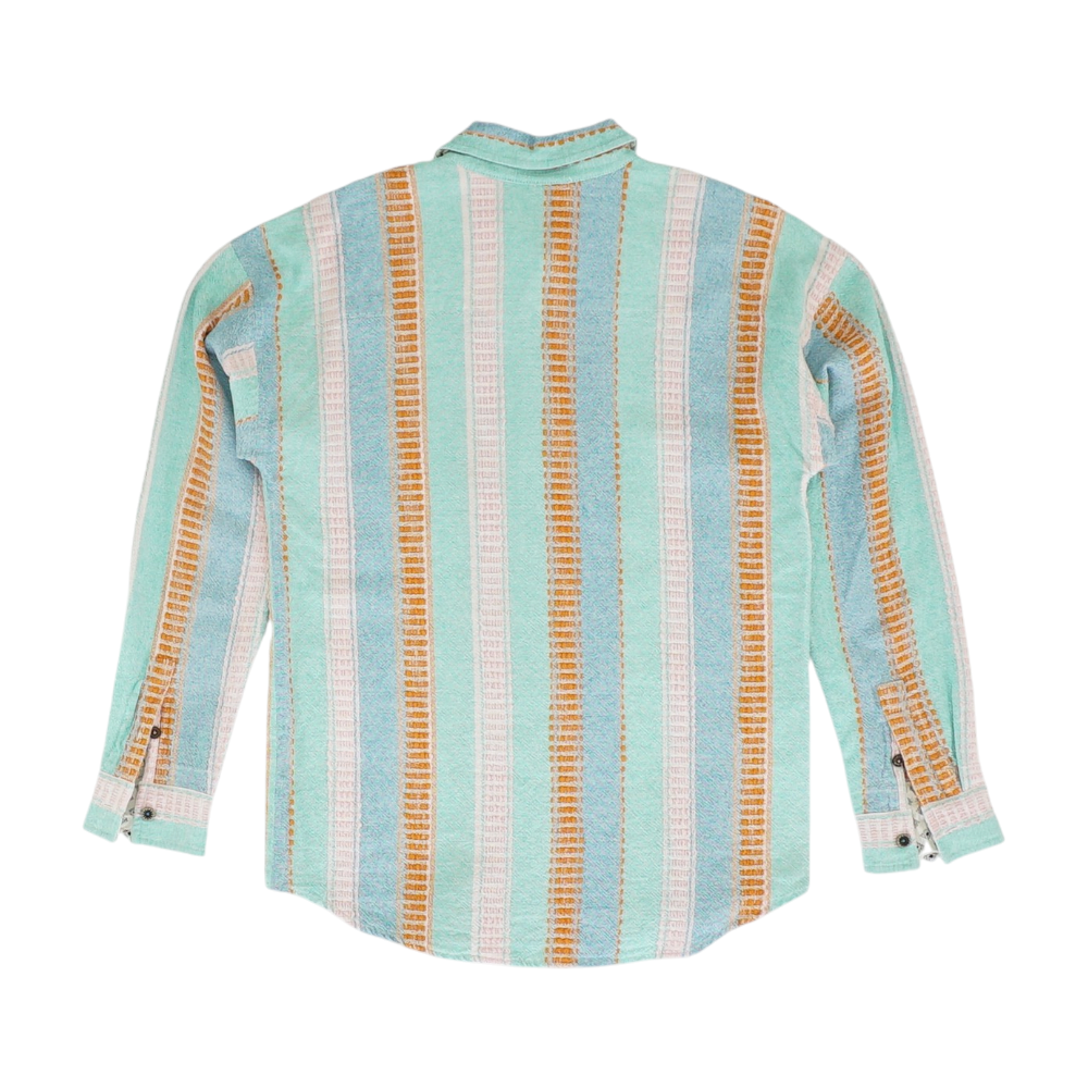Blue Striped Long Sleeve Button Down