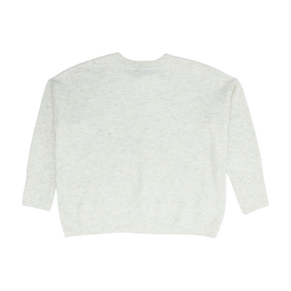 Beige Print Pullover Sweater