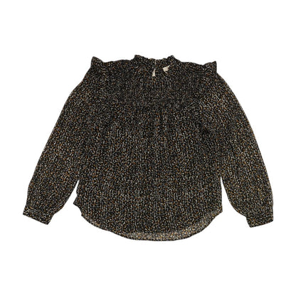 Black Petite Graphic Blouse