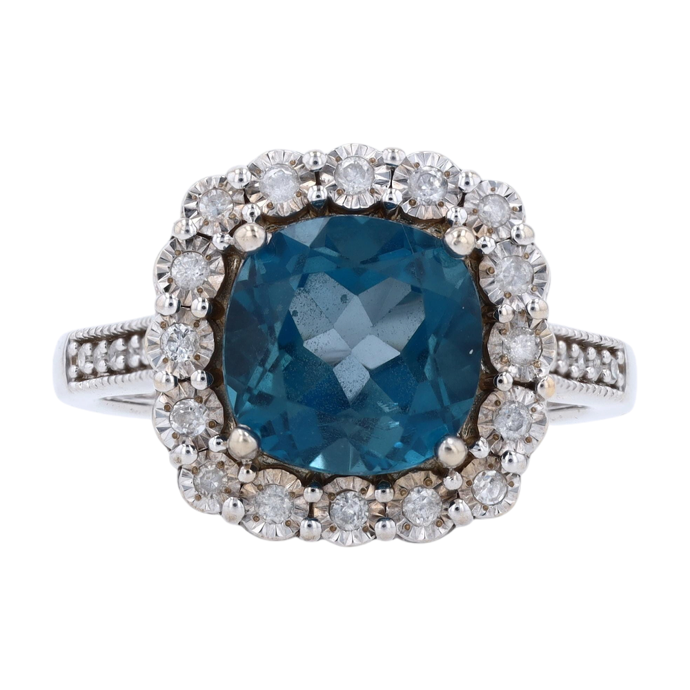 4 3/4 ctw 14K White Gold Topaz Fashion Ring