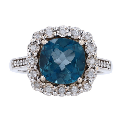 4 3/4 ctw 14K White Gold Topaz Fashion Ring