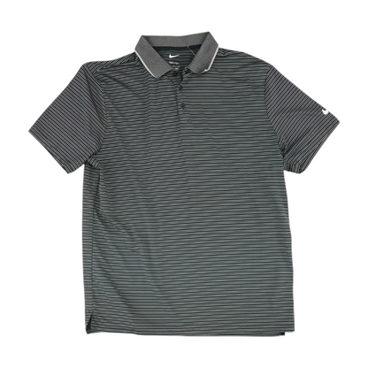 Black Striped Short Sleeve Polo