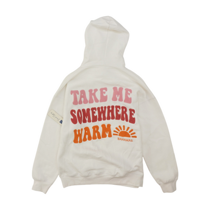 White Solid Hoodie Pullover