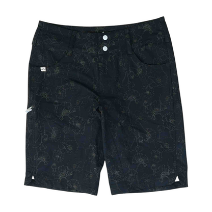 Black Floral Active Shorts