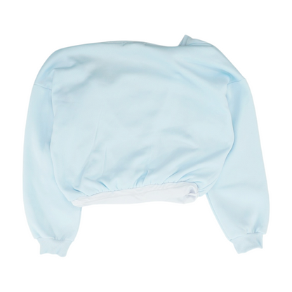 Blue Solid Sweatshirt Pullover