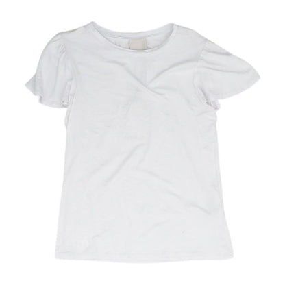 White Solid Crewneck T-Shirt