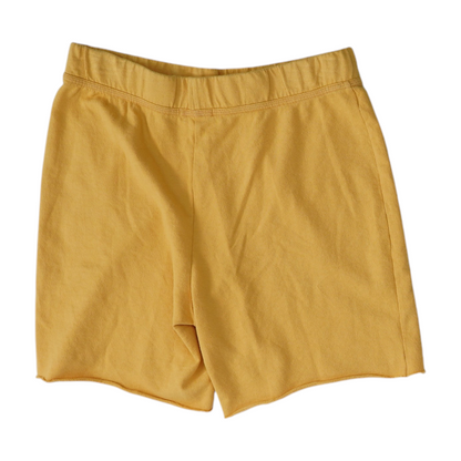 Yellow Solid Active Shorts