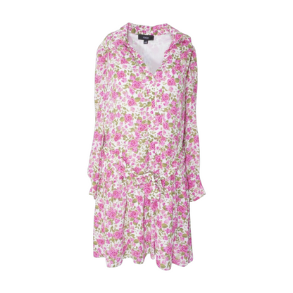 Magenta Floral Midi Dress