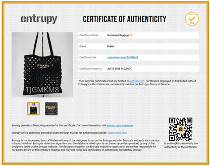 Black Crocheted Raffia Tote Bag