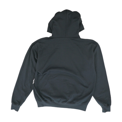 Black Solid Hoodie Pullover
