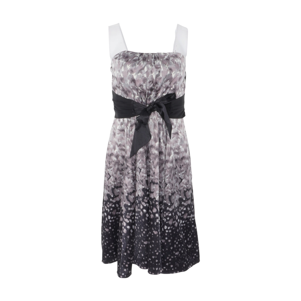 Gray Print Mini Dress