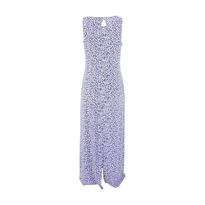 Navy Print Midi Dress