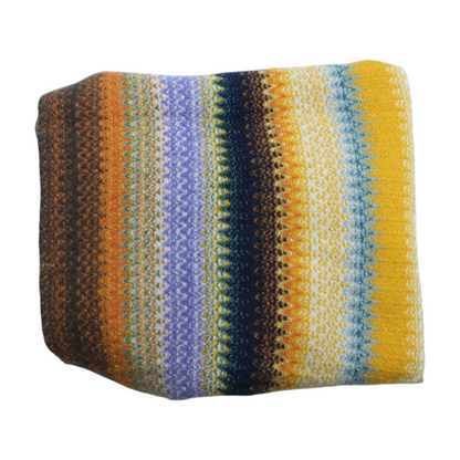Multicolor Woven Fringe Scarf