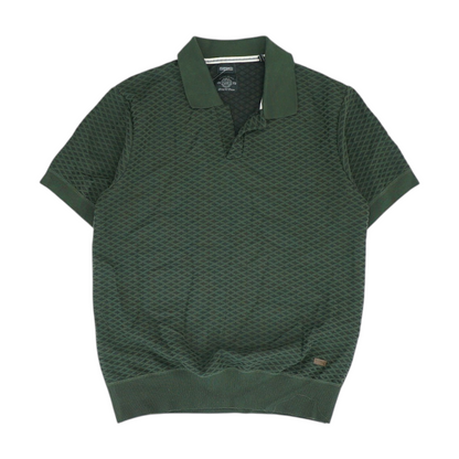 Green Geometric Pullover Sweater