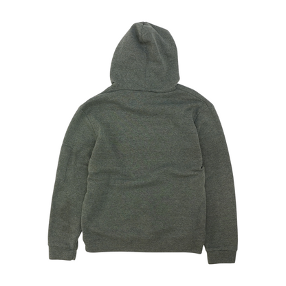 Gray Solid Hoodie Pullover