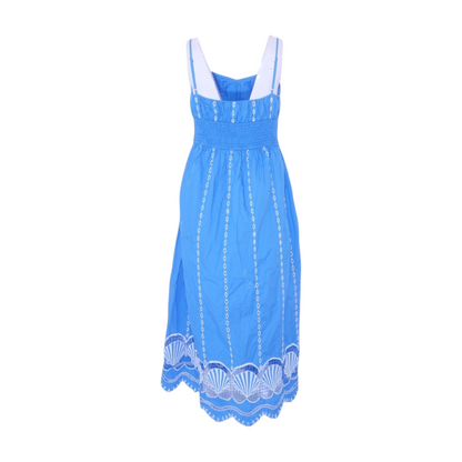 Blue Tropical Midi Dress