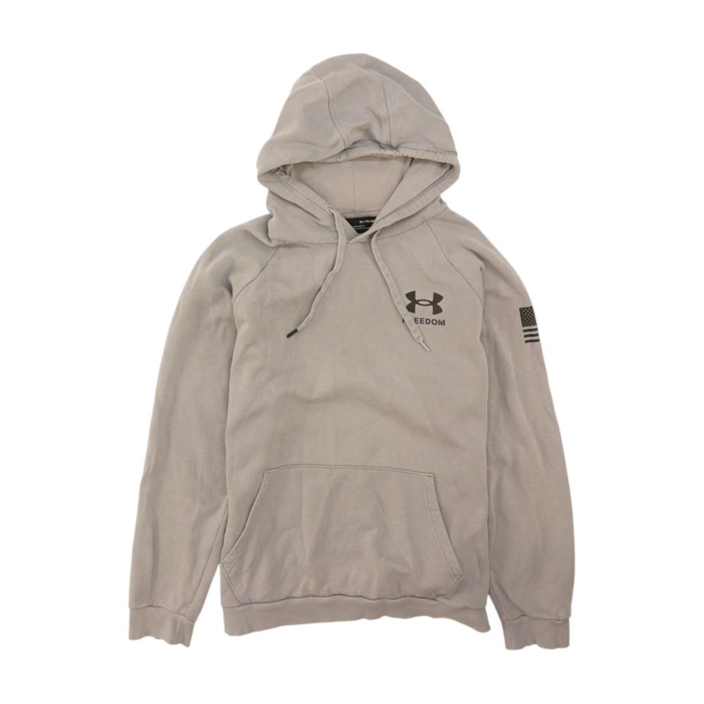 Gray Solid Hoodie Pullover