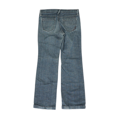 Blue Short Wide Leg Jeans