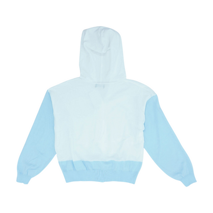 White Color Block Cardigan Sweater