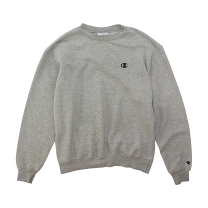 Gray Solid Sweatshirt Pullover