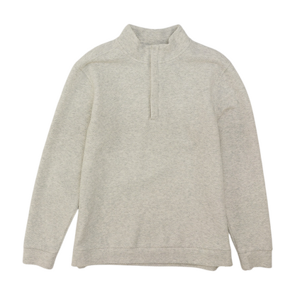 Gray Solid 1/4 Zip Pullover