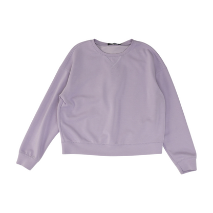 Purple Solid Sweatshirt Pullover