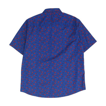 Blue Print Short Sleeve Button Down