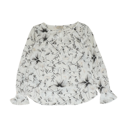 White Floral Blouse