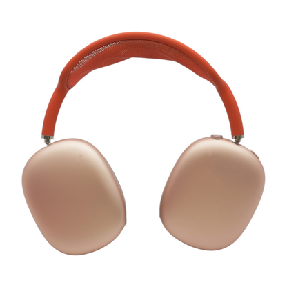 Pink AirPods Max (Lightning) Noise Cancelling Headphones With Blue Earpads