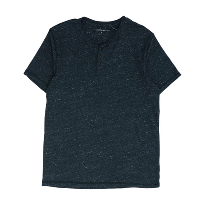 Gray Solid Henley T-Shirt