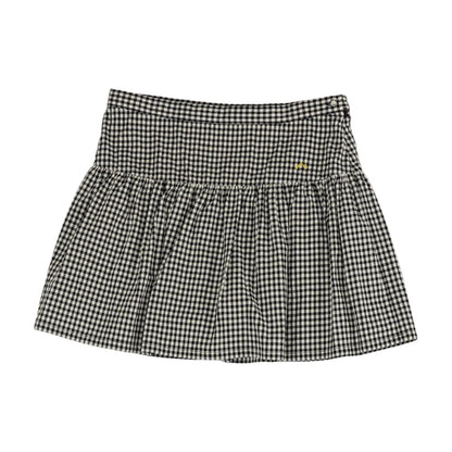 Black Check Midi Skirt