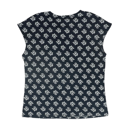 Navy Floral Blouse
