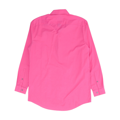 Pink Solid Long Sleeve Button Down