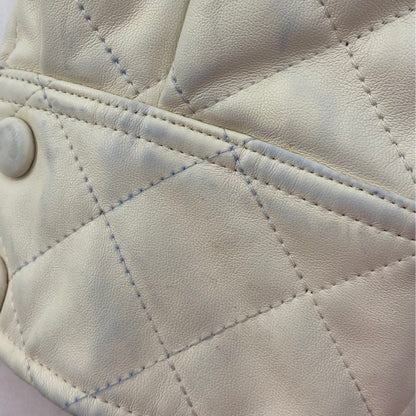 Beige Faux Leather Jacket