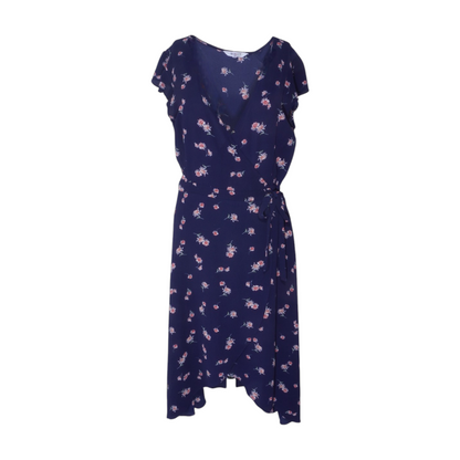Navy Floral Midi Dress