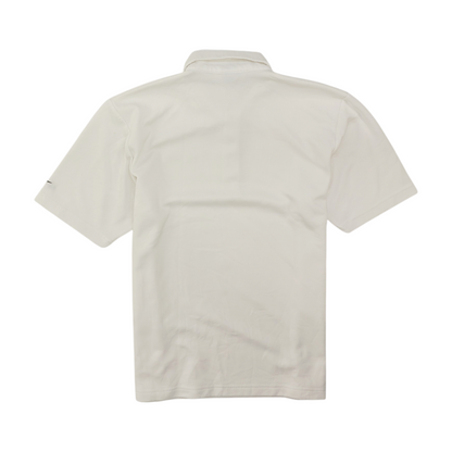 White Solid Short Sleeve Polo