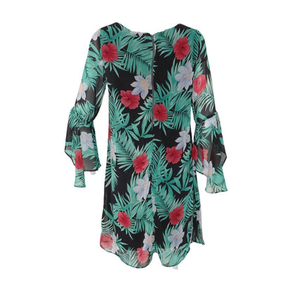 Black Tropical Mini Dress