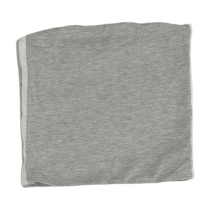 Gray Solid Cropped T-Shirt