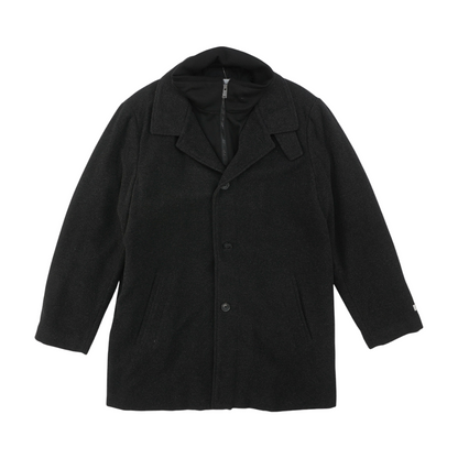 Black Long Solid Coat