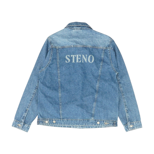 Hover Blue Solid Denim Jacket