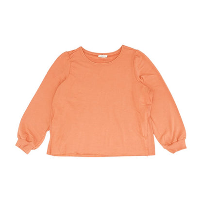 Orange Solid Sweatshirt