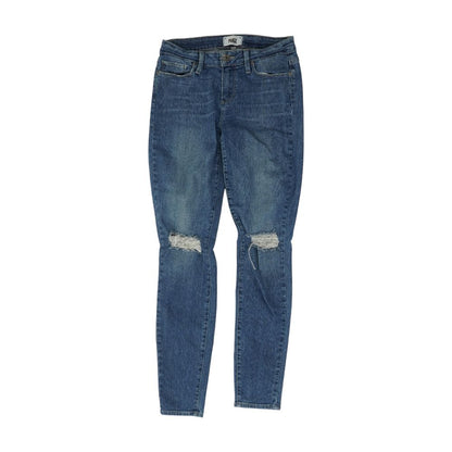 Blue Mid Rise Skinny Leg Jeans