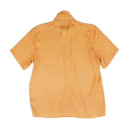 Orange Check Short Sleeve Button Down