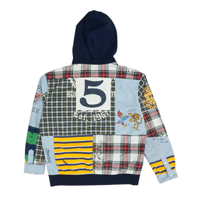 Multi Plaid Hoodie Pullover