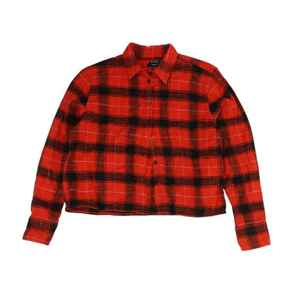 Red Check Button Down
