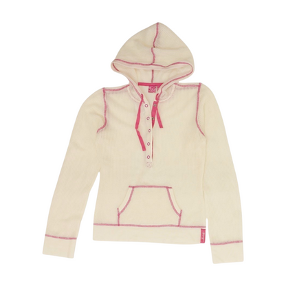 Ivory Solid Hoodie Pullover
