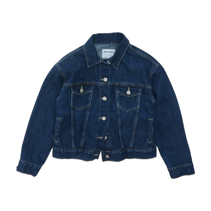 Blue Petite Solid Denim Jacket