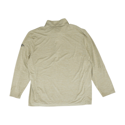 Tan Solid 1/4 Zip Pullover
